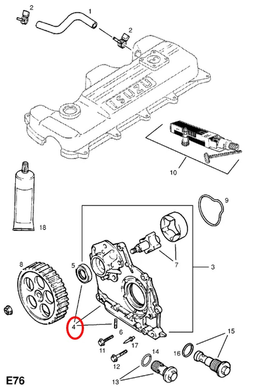 Oil Pump Housing fits Opel Kadett E Corsa B Vauxhall Astra 15TD 97096942 Genuine View Right