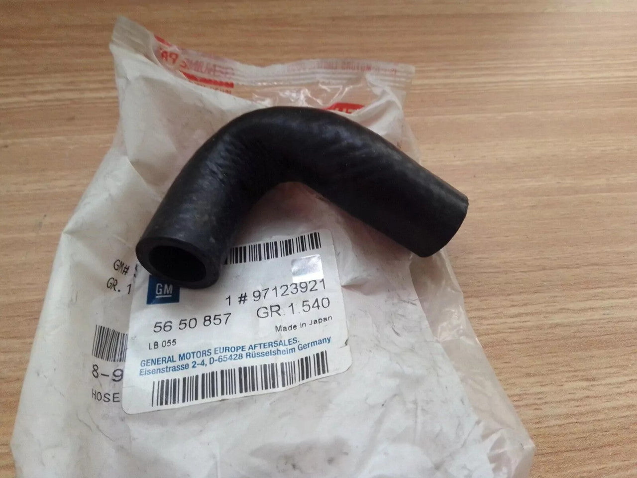 Oil Cooler Hose fits Opel Vauxhall Vectra A B Astra F Diesel 97123921 Genuine View Front