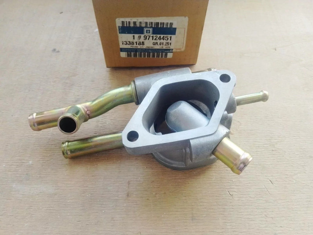 Housing Thermostat fits Opel Vauxhall Astra F Vectra B X17TD 97124451 Genuine View Rear