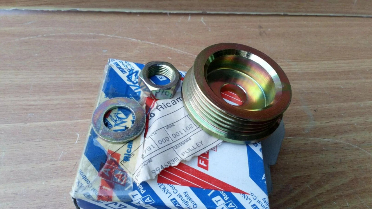 Alternator Pulley fits Fiat Punto Uno Doblo Strada 9946538 Genuine View Front