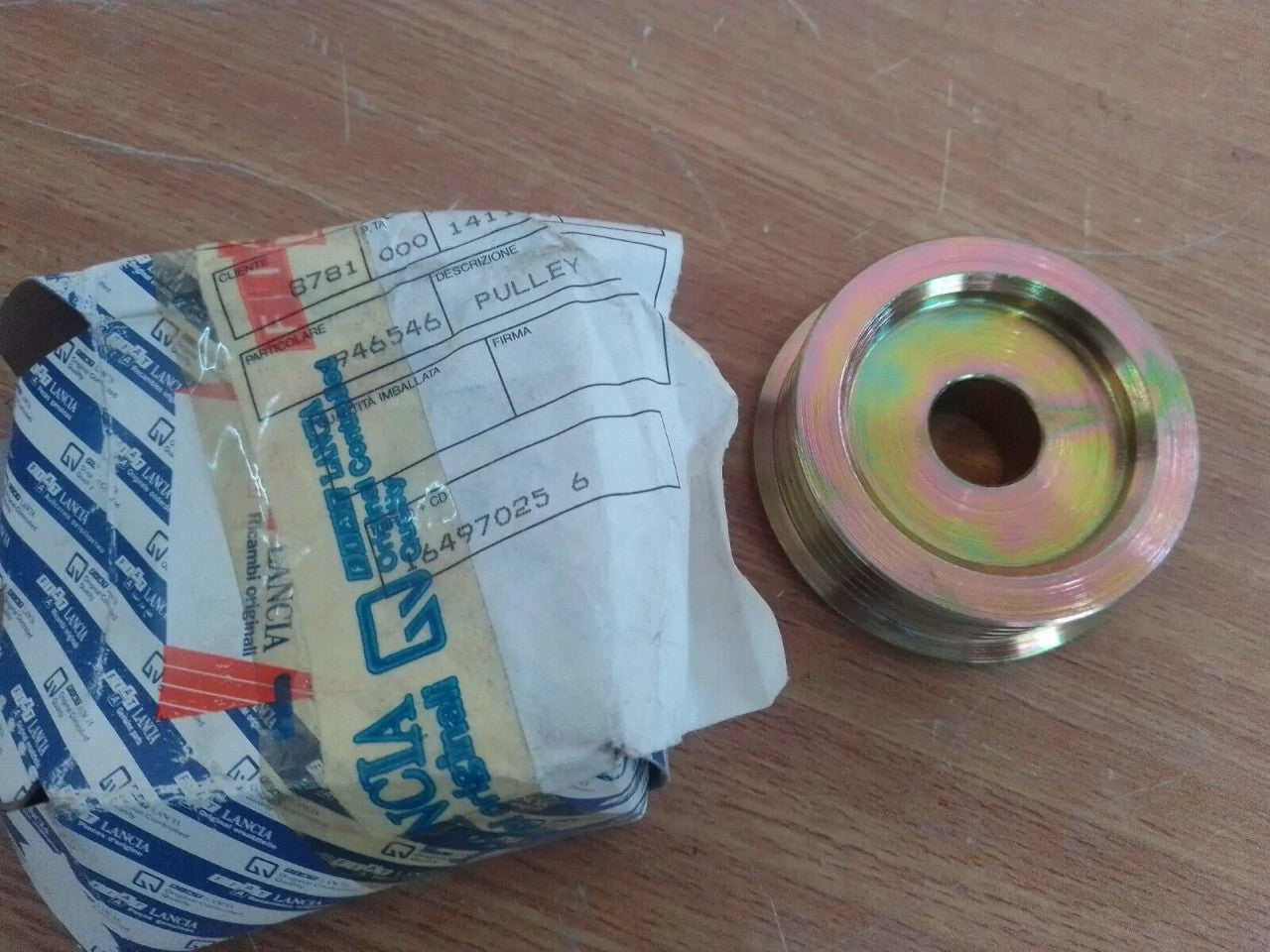 Alternator Pulley fits Fiat Punto Brava Bravo Doblo Strada 9946546 Genuine View Front