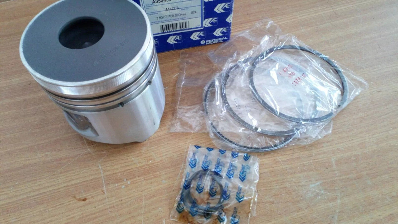 4x Pistons fits Mazda Titan T3500 SL 100mm Bore STD A350459/STD View Rear