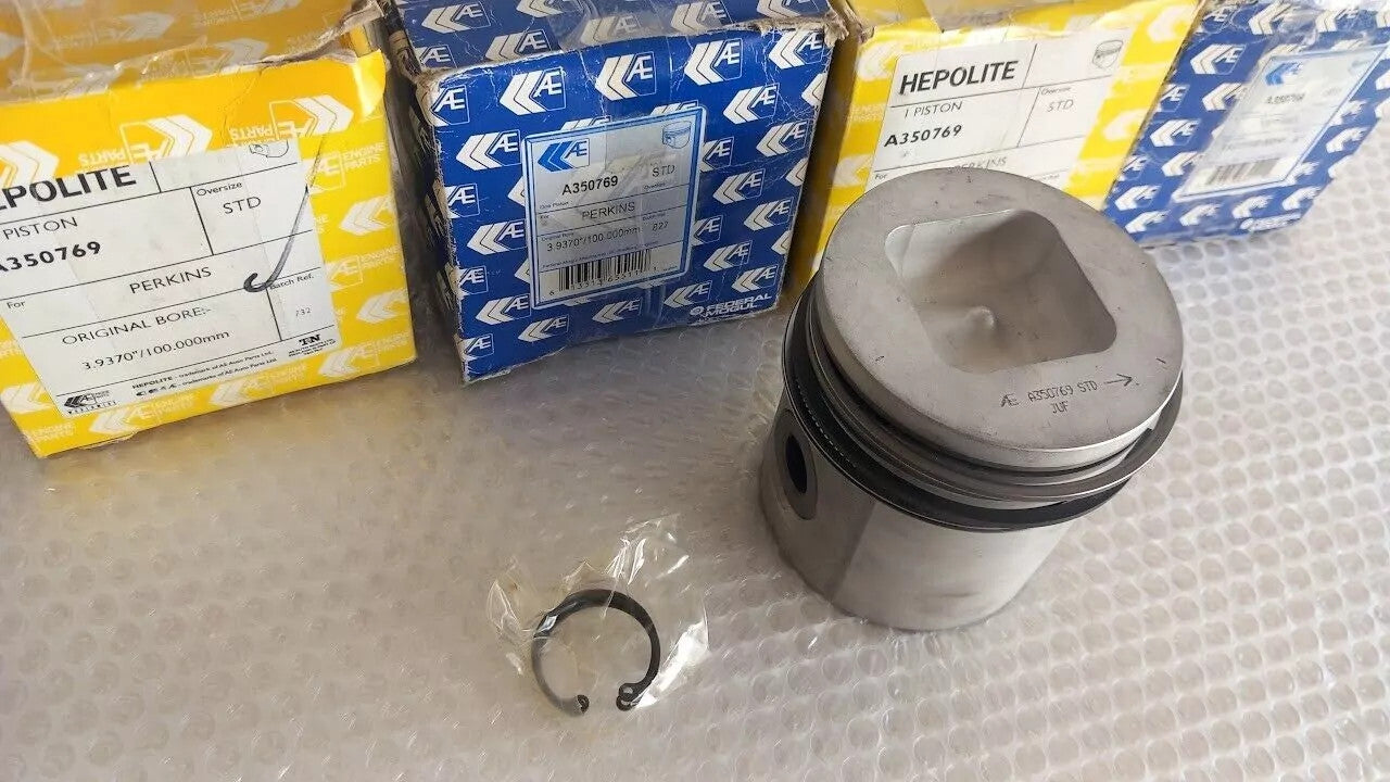 1x Piston fits Perkins 1004-4 1006-6 100mm Bore STD A350769/STD View Front