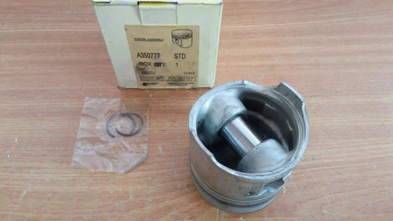 4x Pistons fits Isuzu Gemini 4EC1 Opel Corsa A 15D 76mm STD A350777 View Rear