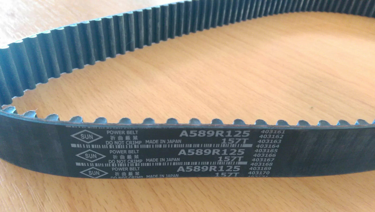 Timing Belt fits Mitsubishi Chariot Eterna Galant Lancer Mirage 4D65 engines A589R125 View Front