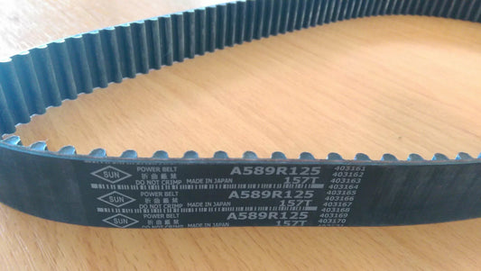 Timing Belt fits Mitsubishi Chariot Eterna Galant Lancer Mirage 4D65 engines A589R125 View Front