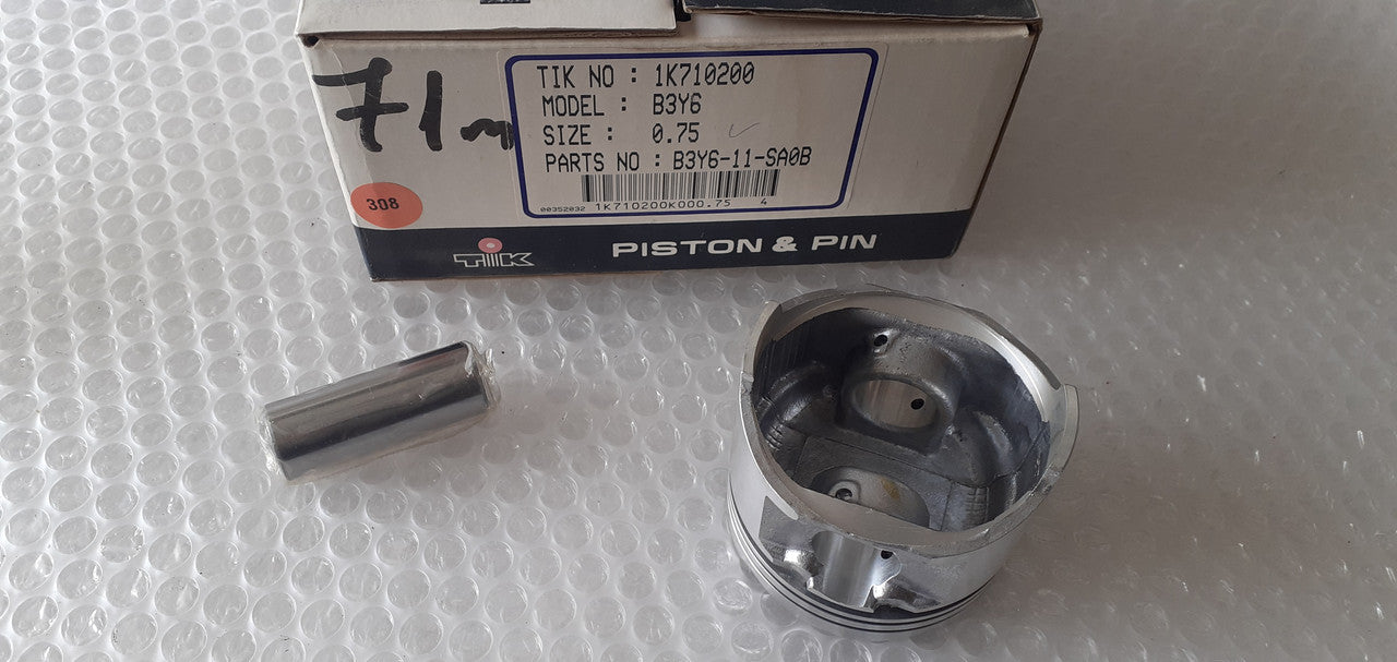 4x Pistons fits Mazda B3 2nd Edition 71.75mm Bore Oversize B3Y6-11-SA0B View Rear