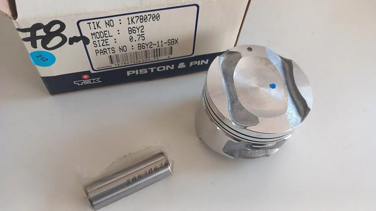 4x Piston fits Mazda B6 B6Y2 engine 78.75mm Bore Oversize +0.75mm B6Y2-11-SBX View Front