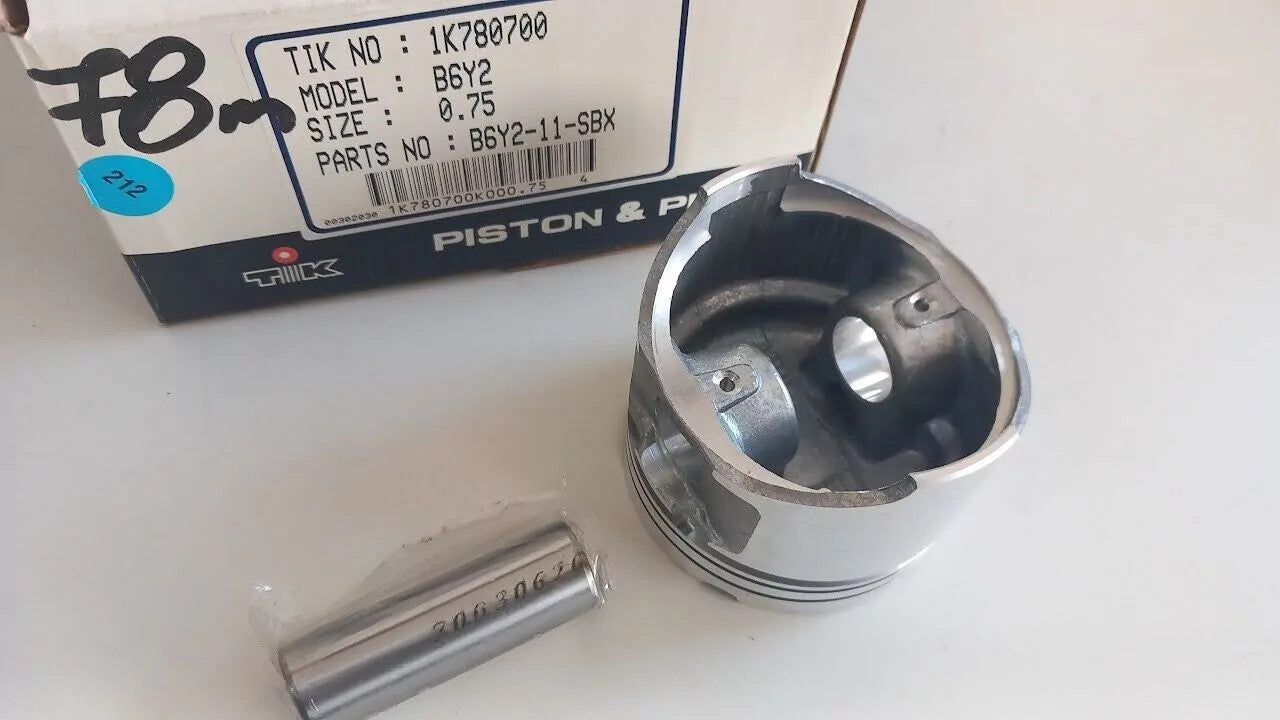 4x Piston fits Mazda B6 B6Y2 engine 78.75mm Bore Oversize +0.75mm B6Y2-11-SBX View Rear