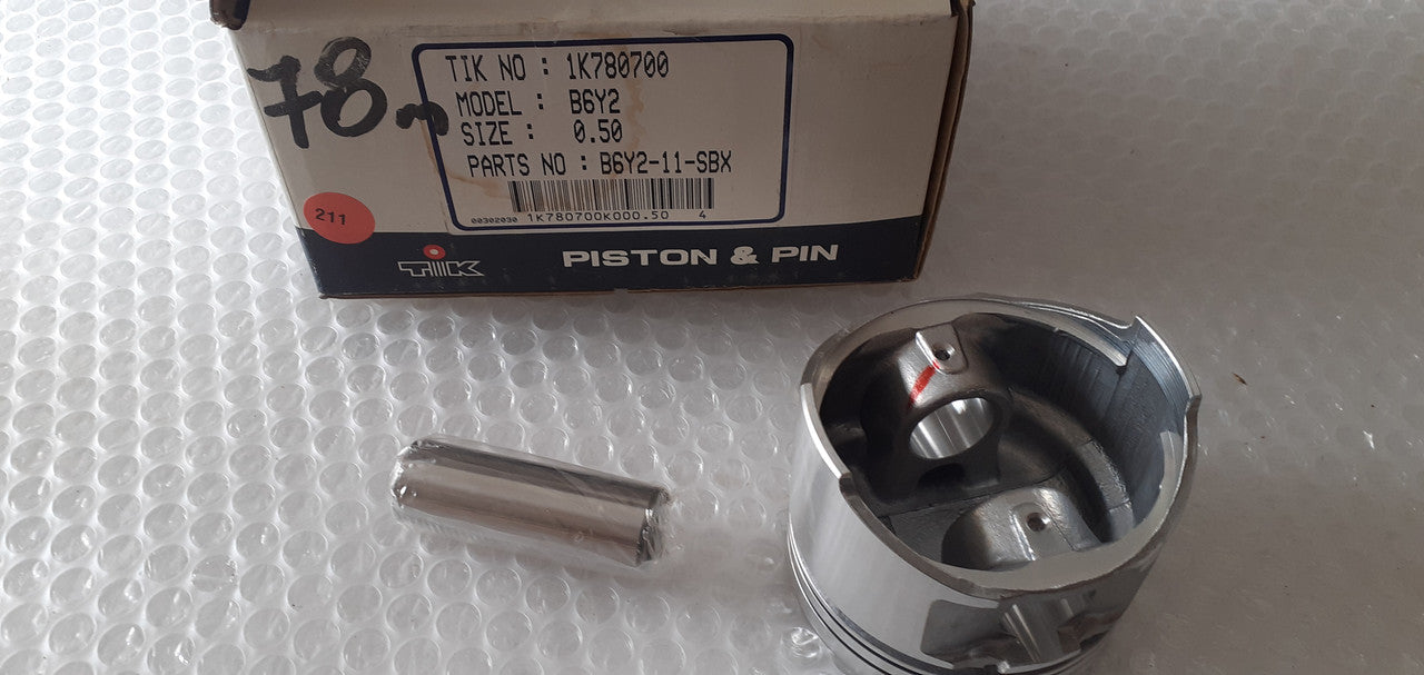 4x Piston fits Mazda B6 B6Y2 engine 78.50mm Bore Oversize +0.50mm B6Y2-11-SBX/50 View Rear