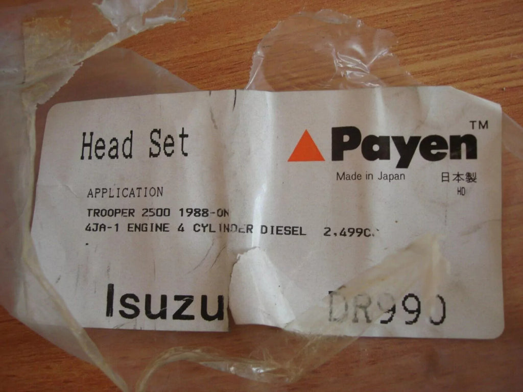 Gaskets Set kit fits Isuzu Opel Vauxhall Chevrolet 4JA1 engine DR990 View Rear