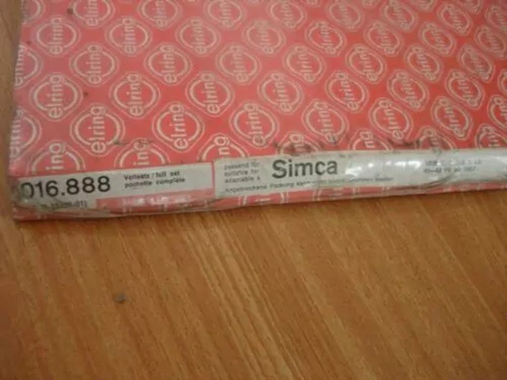 Full Set Gaskets kit fits Simca 1000 349 1967- E-016-888 View Rear