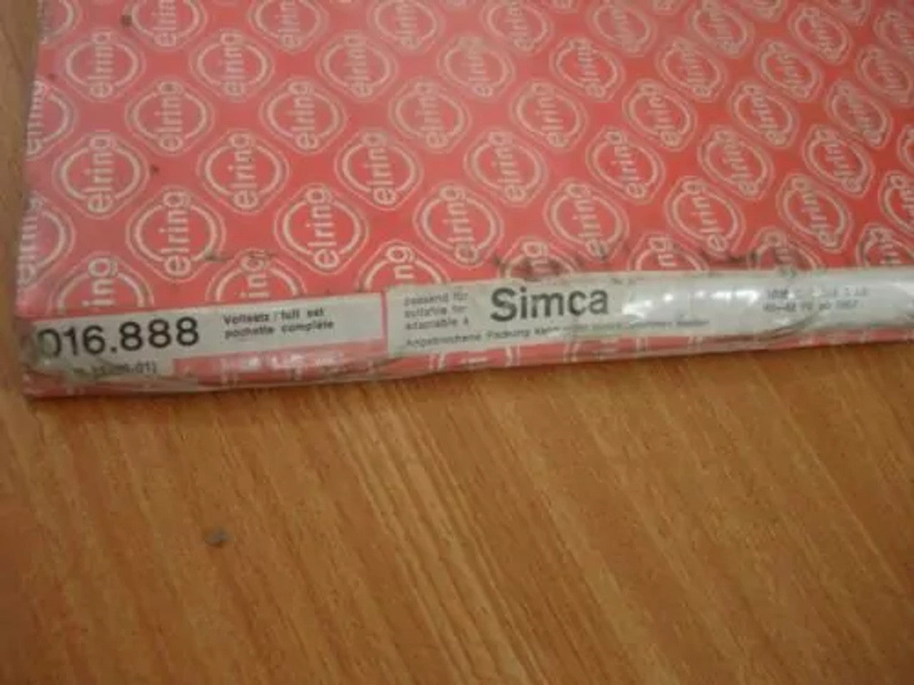 Full Set Gaskets kit fits Simca 1000 349 1967- E-016-888 View Rear