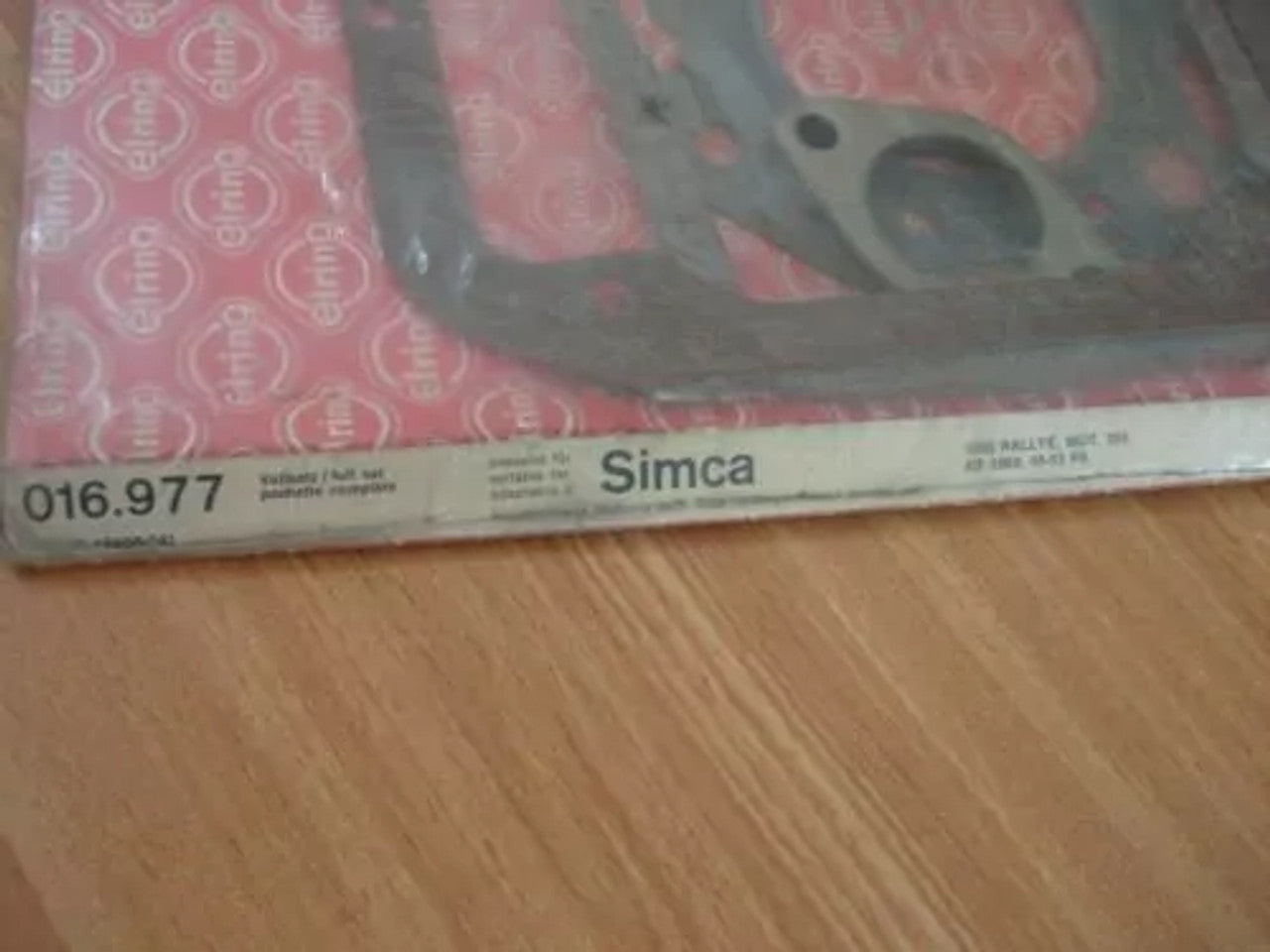 Full Set Gaskets kit fits Simca 1000 Rallye Motor 351 1969- E-016-977 View Rear