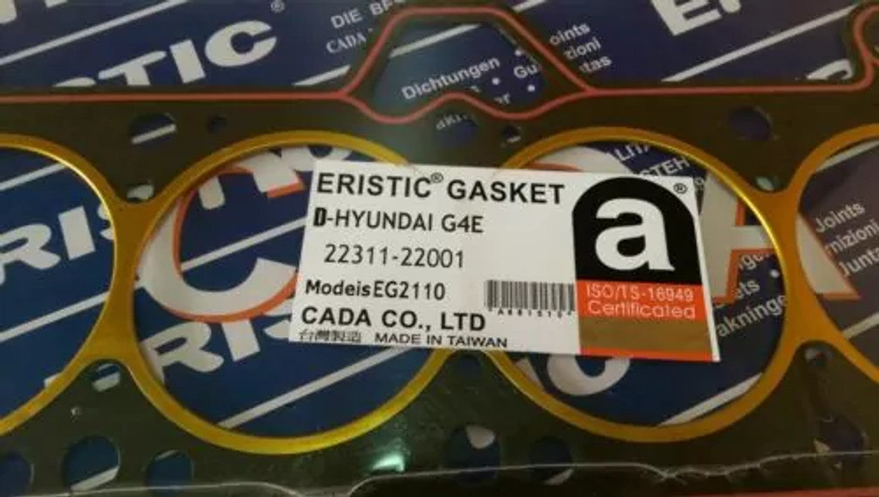 Cylinder Head Gasket fits Hyundai G4E S Coupe Getz Lantra Accent EG2110 View Rear
