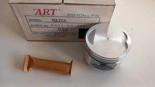 4x Piston fits Mazda F8 engine 86.50mm Bore +0.50mm Oversize F801-23-200/50 View Front