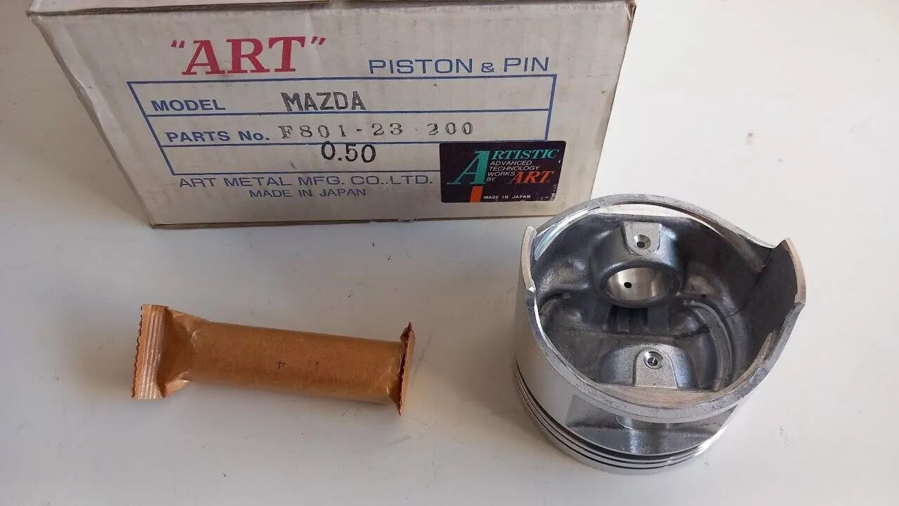 4x Piston fits Mazda F8 engine 86.50mm Bore +0.50mm Oversize F801-23-200/50 View Rear