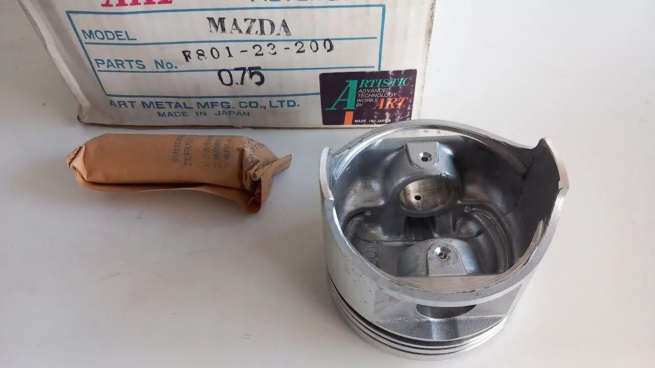 4x Piston fits Mazda F8 engine 86.75mm Bore +0.75mm Oversize F801-23-200/75 View Rear