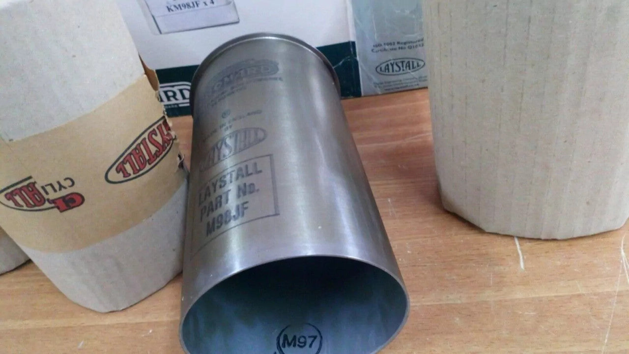 4x Cylinder Liners Sleeves fits Isuzu 4BA1 engine 98mm Bore Chrome KM98JF View Right