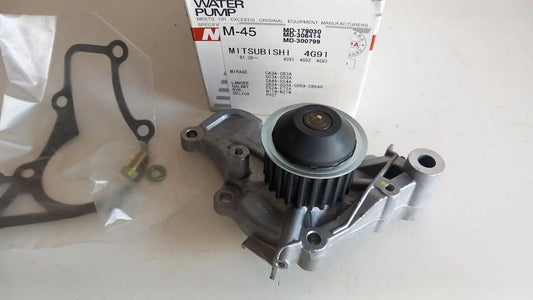 Water Pump fits Mitsubishi Lancer Mirage Galant 4G91 4G92 4G93 M-45 View Front