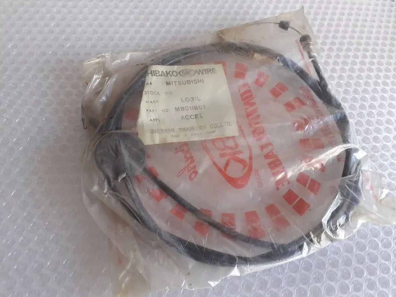 Accelerator Throttle Cable LHD fits Mitsubishi L300 Delica L031 L032 L033 L034 MB011801 View Front