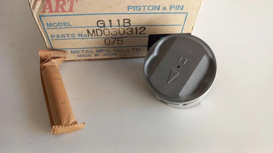 4x Piston fits Mitsubishi G11B 70.25mm Bore +0.75mm Oversize 1244cc MD030312/75 View Front