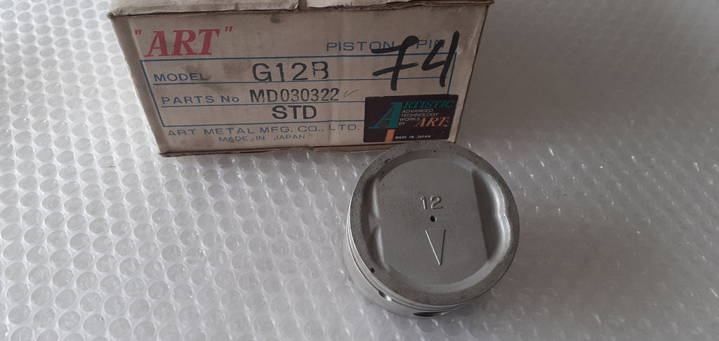 4x Piston fits Mitsubishi G12B engine 74mm Bore STD 1410cc MD030322 View Front