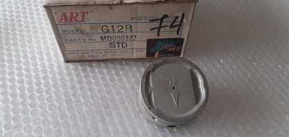 4x Piston fits Mitsubishi G12B engine 74mm Bore STD 1410cc MD030322 View Front