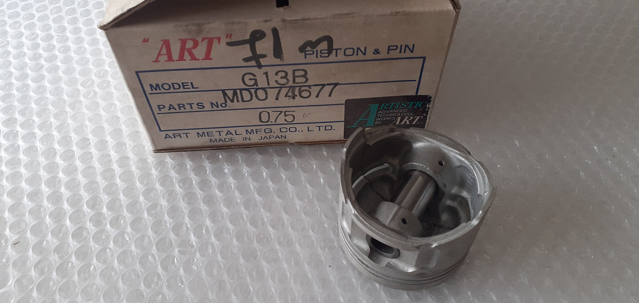 4x Piston fits Mitsubishi G13B 71.75mm Bore Oversize 0.75mm MD074677 View Rear