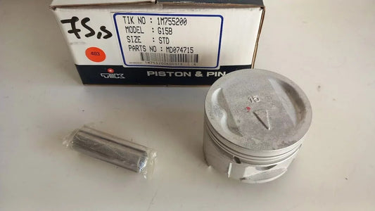 4x Piston fits Mitsubishi G15B engine 75.5mm Bore STD MD074715 View Front