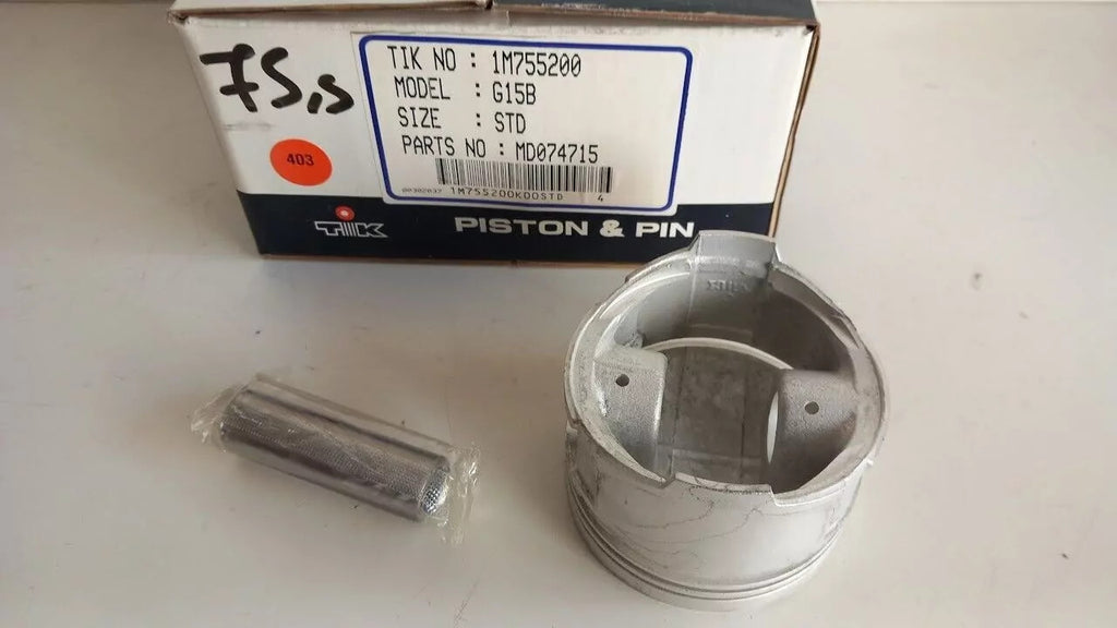 4x Piston fits Mitsubishi G15B engine 75.5mm Bore STD MD074715 View Rear