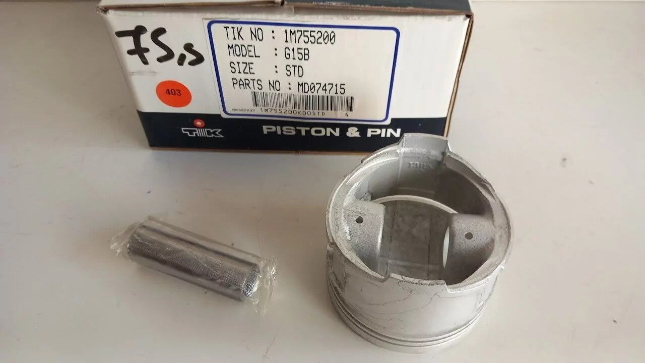 4x Piston fits Mitsubishi G15B engine 75.5mm Bore STD MD074715 View Rear