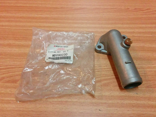 Thermostat Cover fits Mitsubishi Eterna Galant Sigma E15A E32A GSR 4G37 engine MD090230 View Front