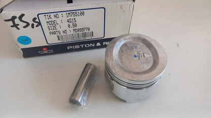 4x Piston fits Mitsubishi Hyundai 4G15 engine 76mm Bore +0.50mm Oversize MD099770 View Front