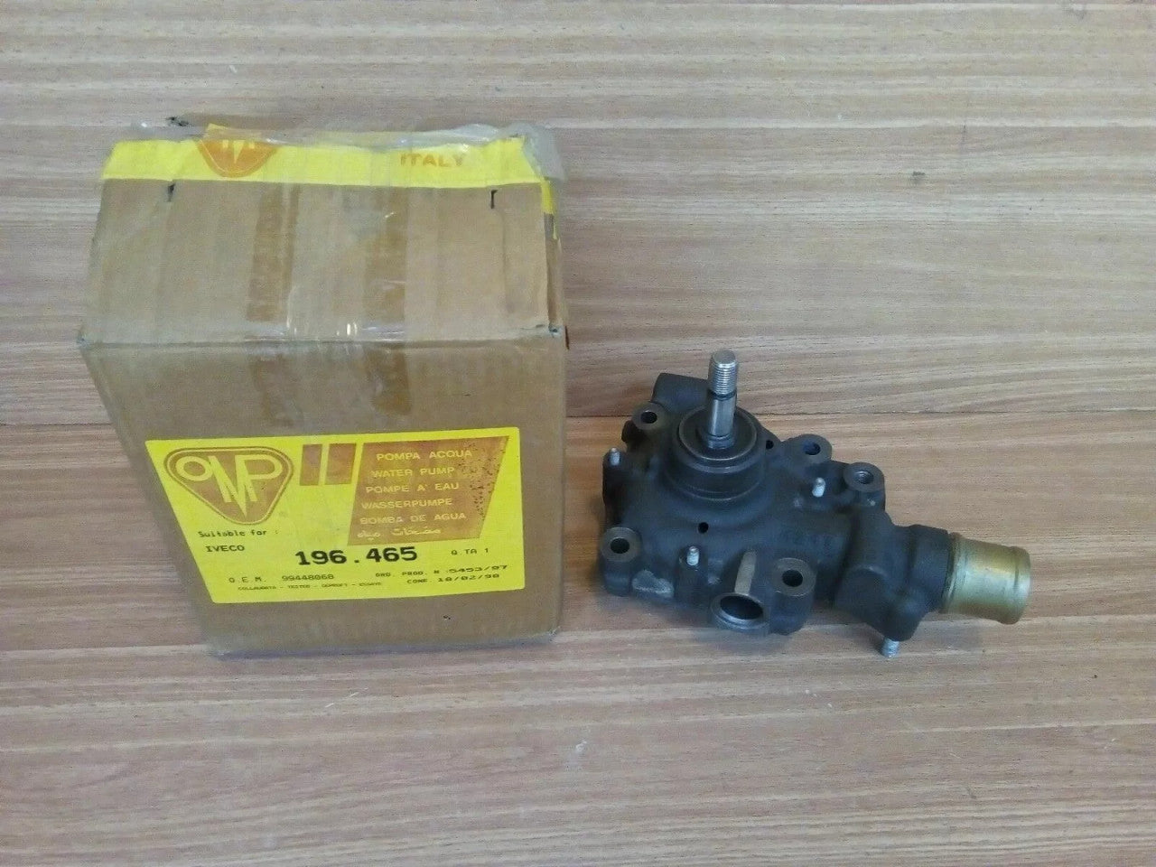 Water Pump fits Iveco Daily 99448068 OMP-196-465 View Front