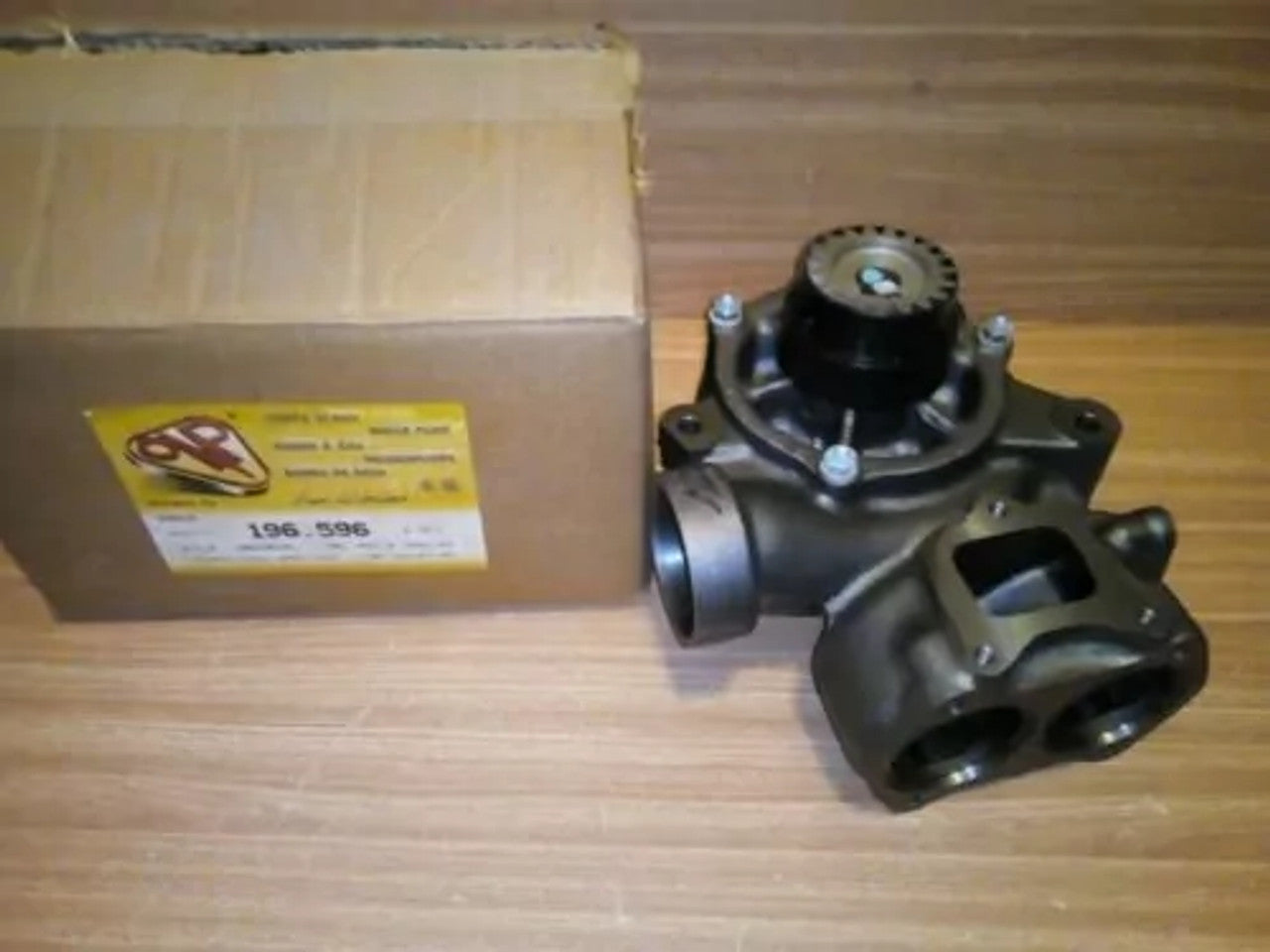 Water Pump fits Iveco EuroStar Eurotech HD7 8210.42 6 cylinder 500350783 OMP-196-596 View Front