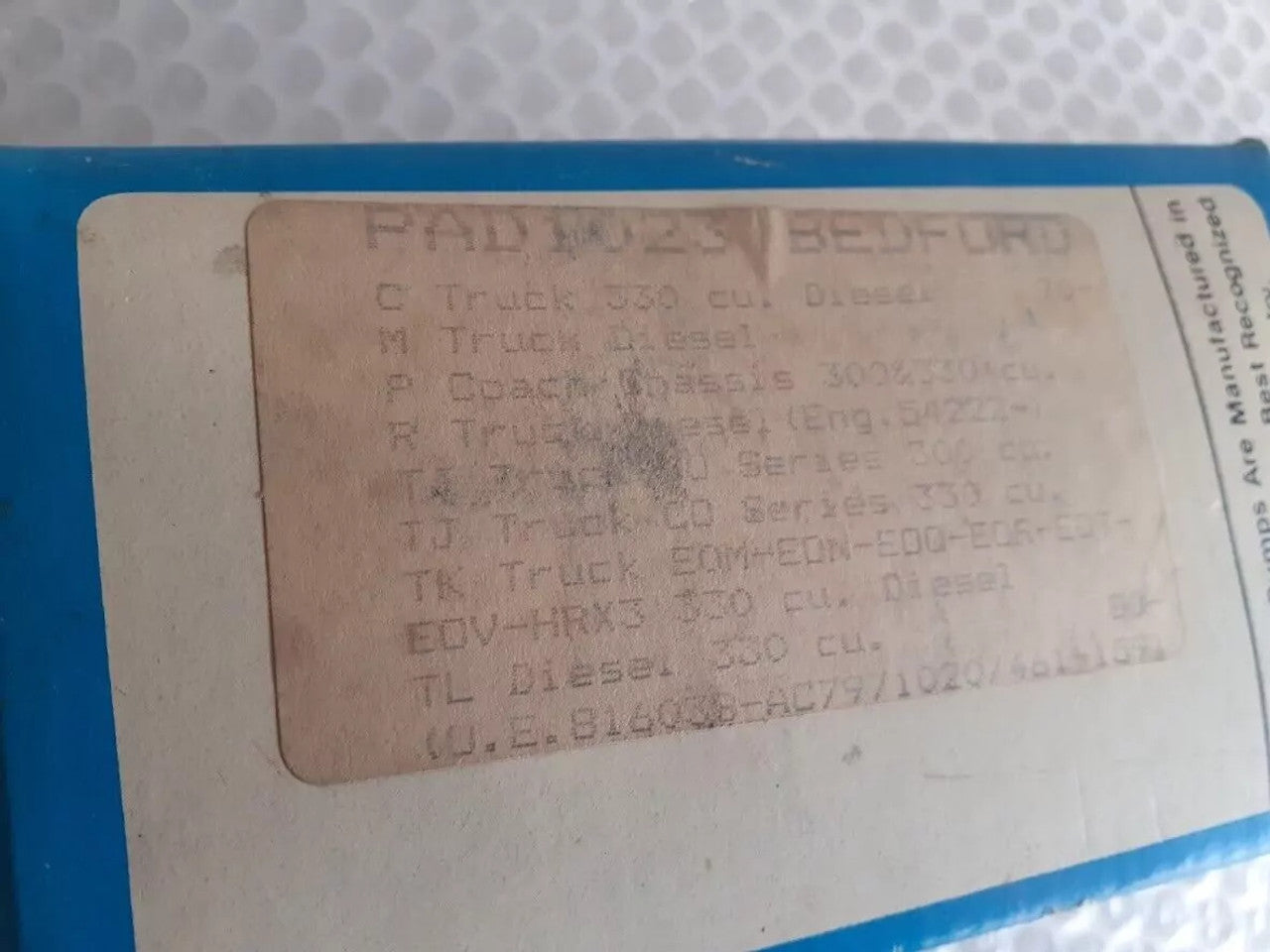 Fuel Pump fits Bedford truck C M R TJ TK TL 300 330 Diesel PAD1023 View Close Up Front