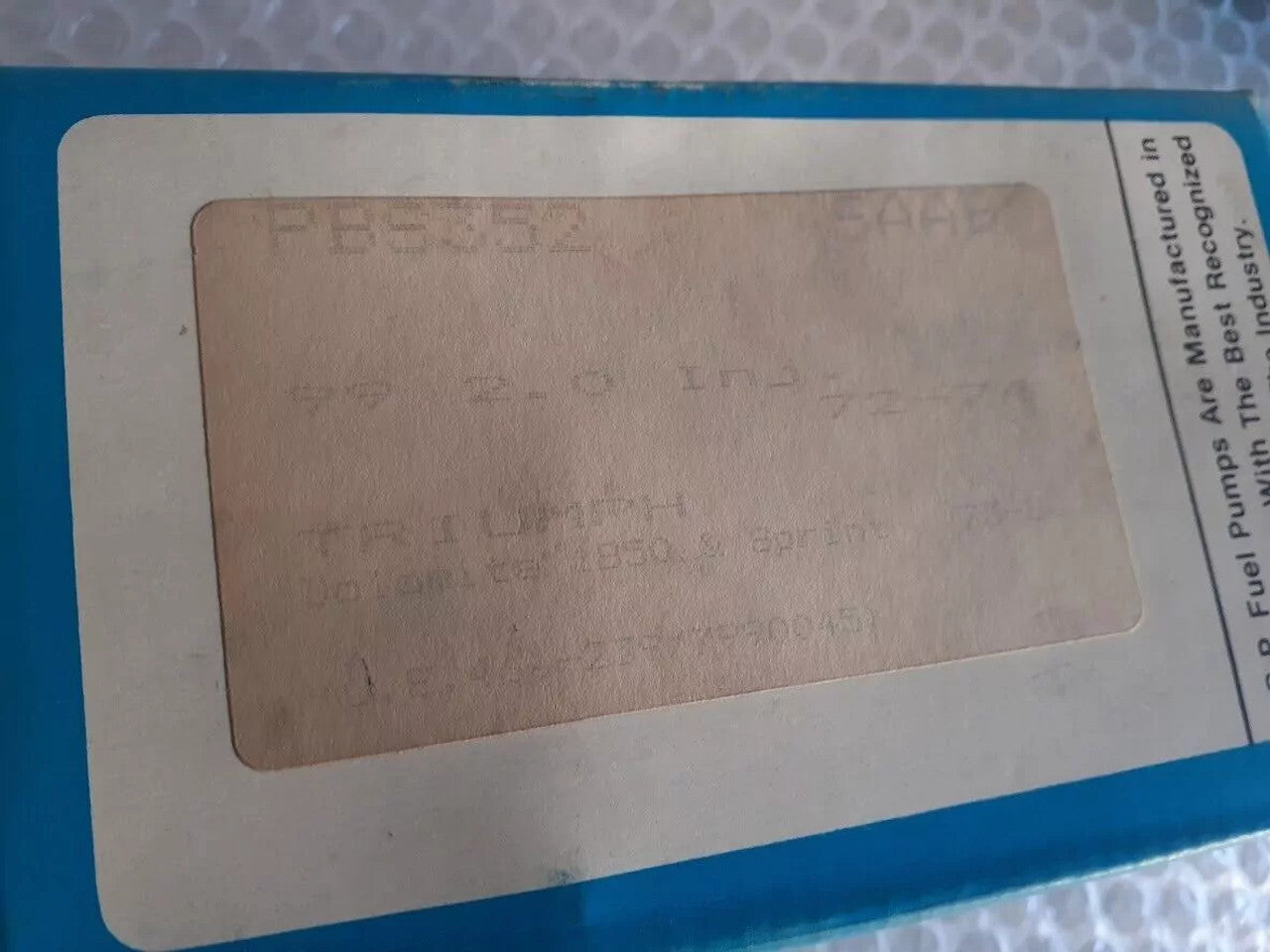 Fuel Pump fits Triumph Dolomite Sprint Saab 99 7990045 PBS352 View Lower