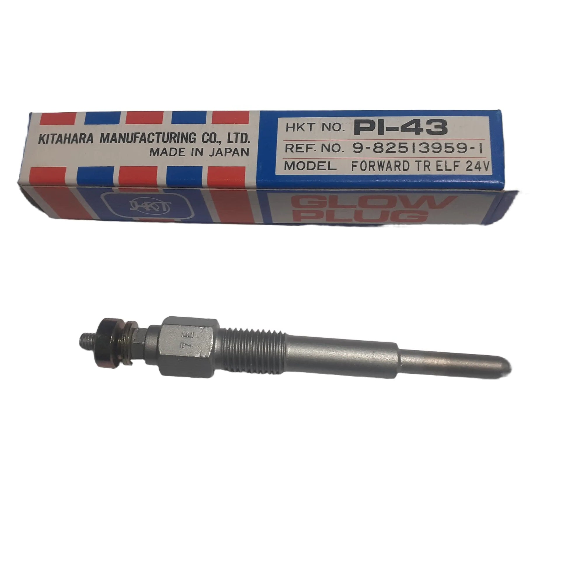 4x Glow Plugs fits Isuzu 20.5 Volts C240 C330 D500 4BA1 View Front