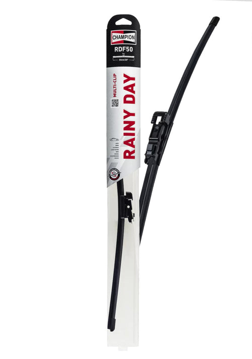 Champion Rainy Day Flat Wiper Blade 40cm 400mm 16 inches with Spoiler RDF40/B01 View Rear