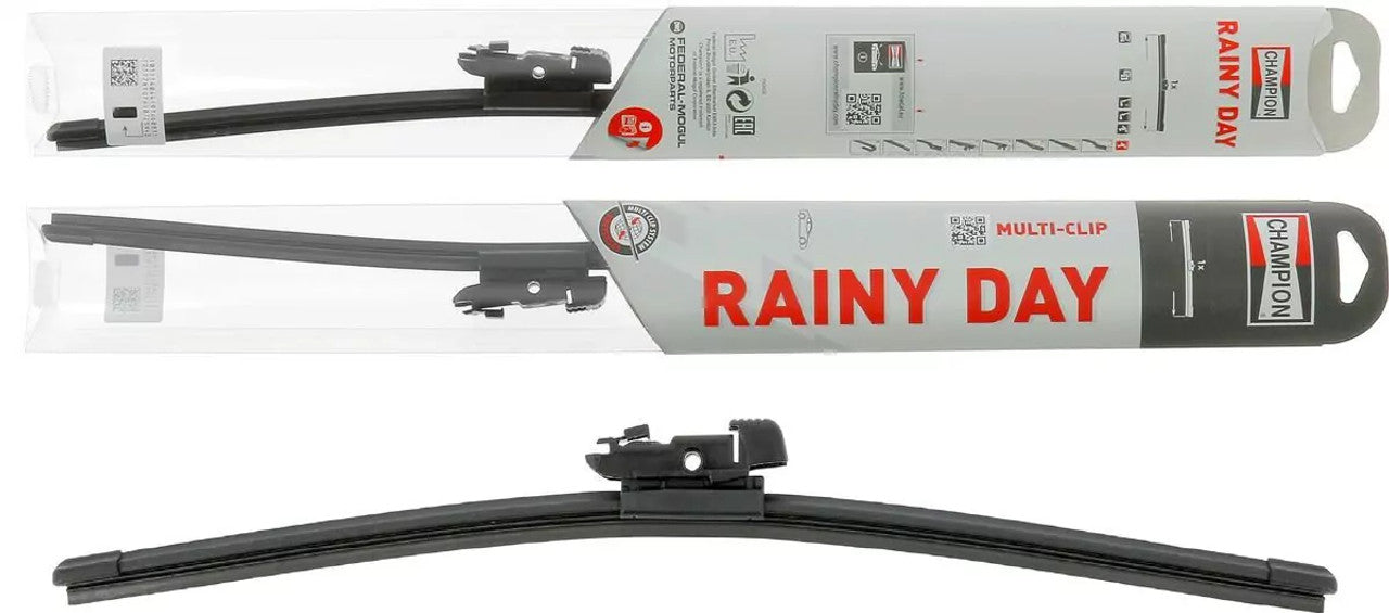 Champion Rainy Day Flat Wiper Blade 60cm 600mm 24 inches with Spoiler RDF60/B01 View Front