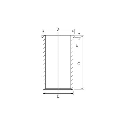 Cylinder Liner Sleeve fits Mercedes OM616 OM617 91mm Bore SU351119 View Rear