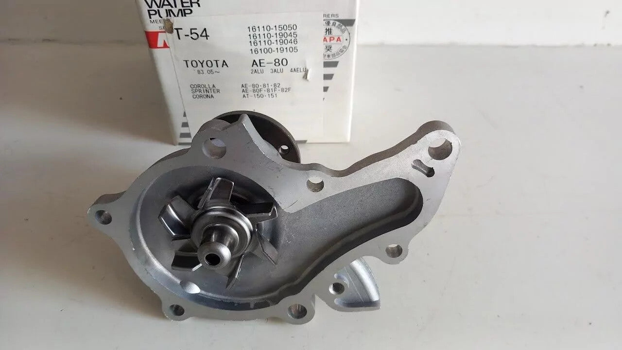 Water Pump fits Toyota Corolla Celica AT160 MR2 AW10 2A 3A 4A T-54 View Rear