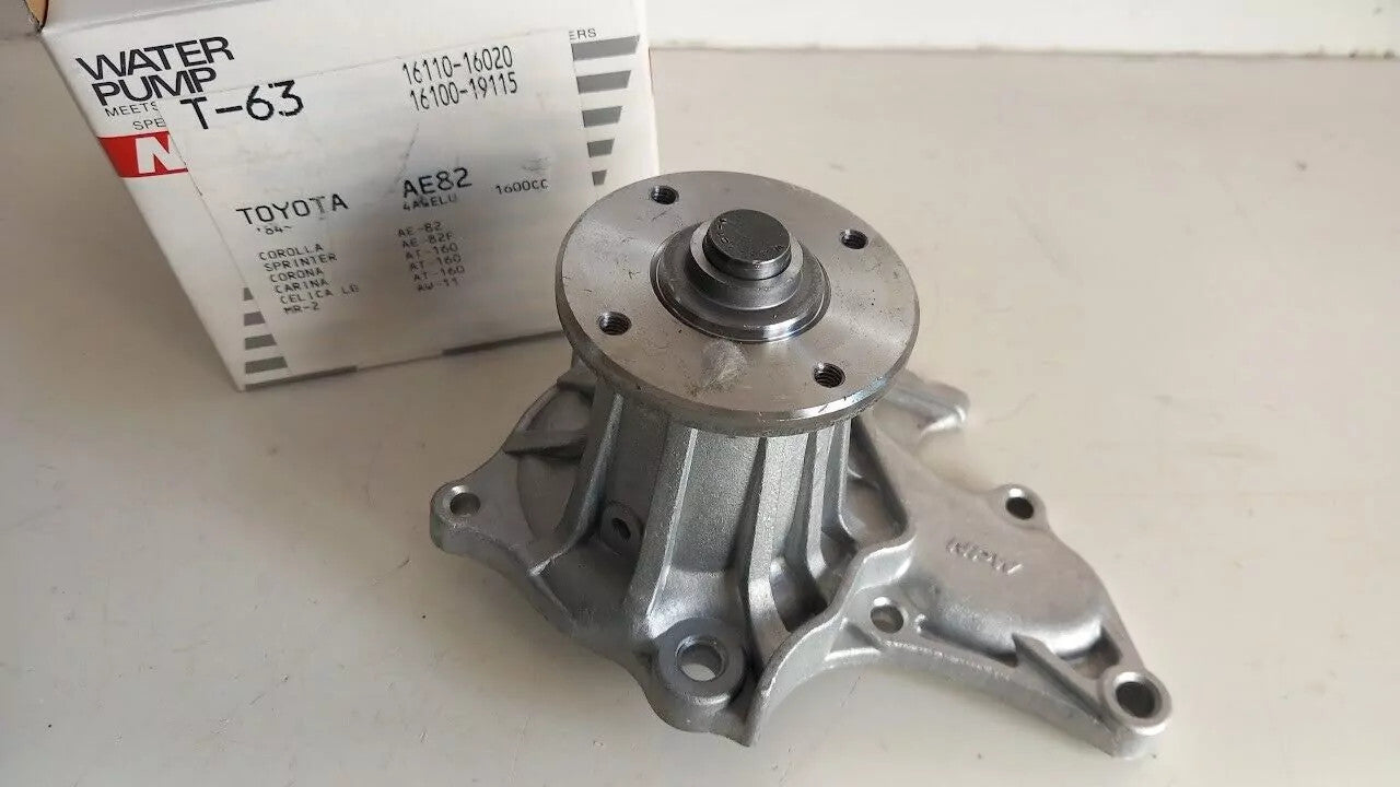 Water Pump fits Toyota Corolla Celica MR2 4AGE 4AGZE T-63 View Front