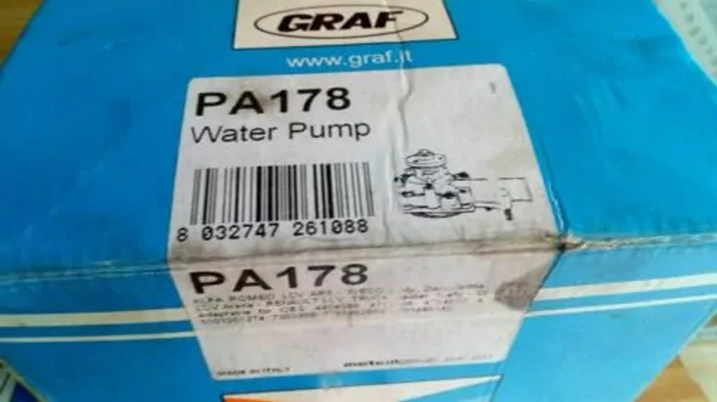 Water Pump fits Alfa Romeo AR6 Iveco Daily Opel Arena Renault Trafic Master W-PA-178 View Rear