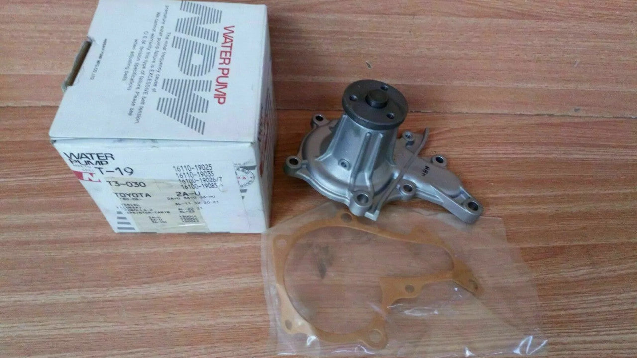 Water Pump fits Toyota Corolla Corsa Tercel Sprinter Carib Trueno Tercel 2A 3A WP-T3-030 View Front