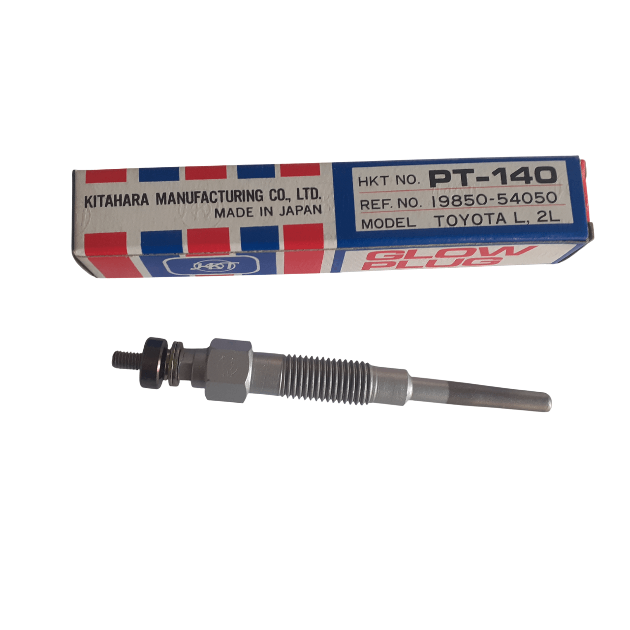 4x Glow Plugs for Toyota Starlet NP50 NP76 1N 2L L 2L 7 Volts 19850-54050 View Front